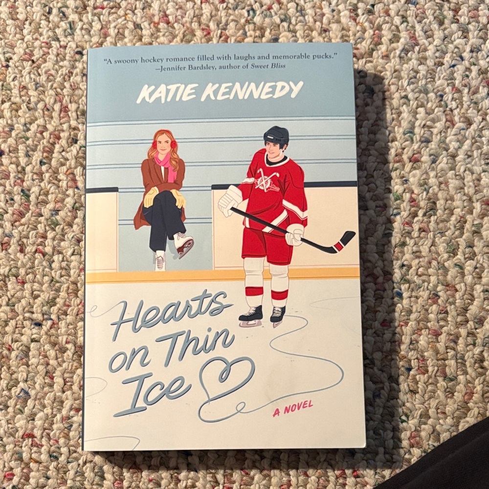 Katie K's Hearts on Thin Ice - Blue and Red Cover